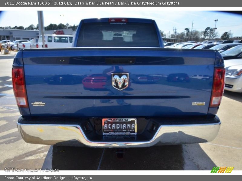 Deep Water Blue Pearl / Dark Slate Gray/Medium Graystone 2011 Dodge Ram 1500 ST Quad Cab