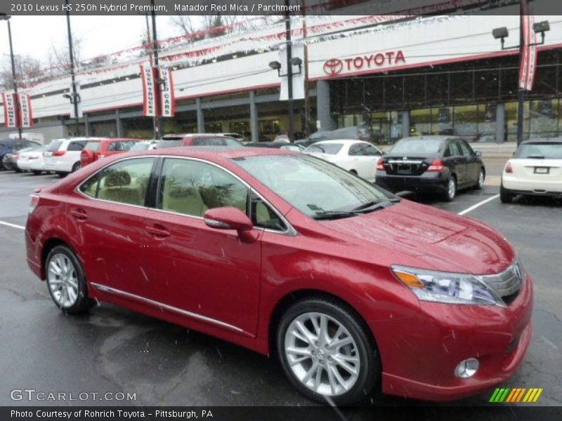 Matador Red Mica / Parchment 2010 Lexus HS 250h Hybrid Premium