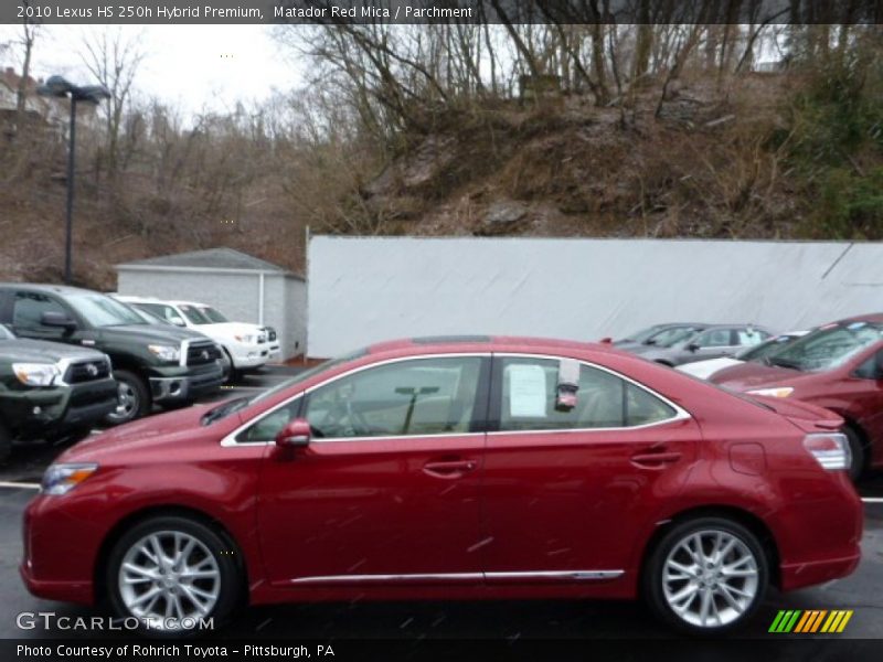 Matador Red Mica / Parchment 2010 Lexus HS 250h Hybrid Premium
