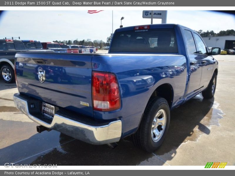 Deep Water Blue Pearl / Dark Slate Gray/Medium Graystone 2011 Dodge Ram 1500 ST Quad Cab