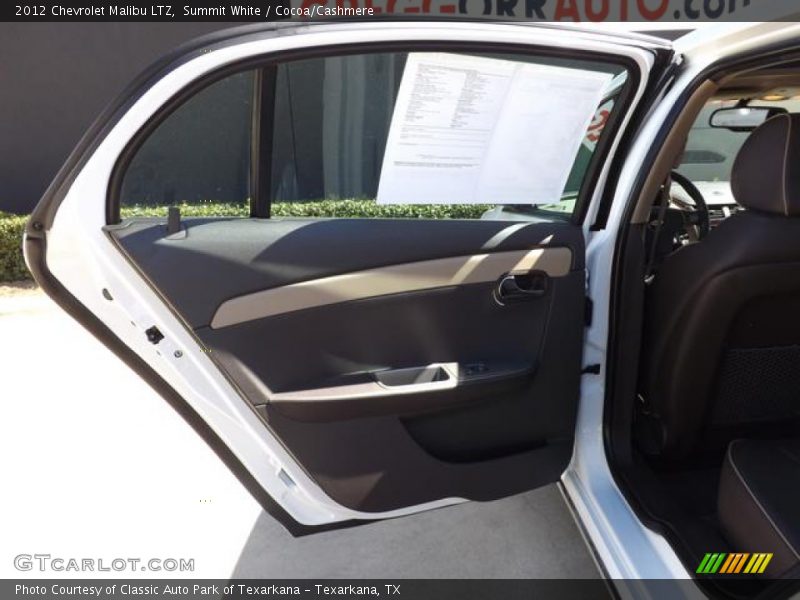 Summit White / Cocoa/Cashmere 2012 Chevrolet Malibu LTZ