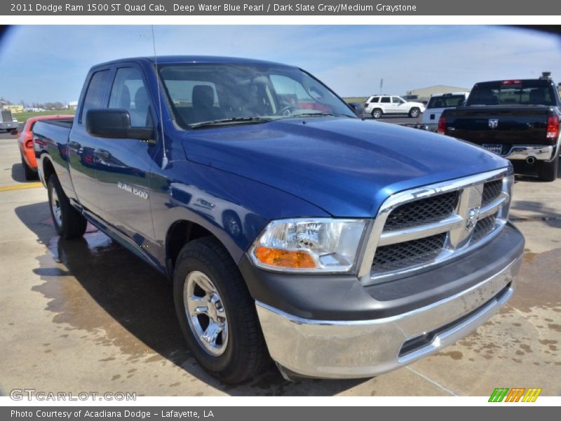 Deep Water Blue Pearl / Dark Slate Gray/Medium Graystone 2011 Dodge Ram 1500 ST Quad Cab