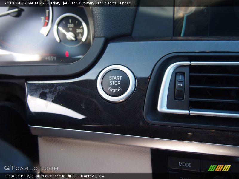 Jet Black / Oyster/Black Nappa Leather 2010 BMW 7 Series 750i Sedan
