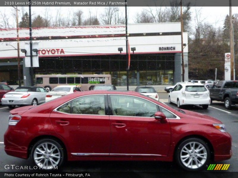 Matador Red Mica / Parchment 2010 Lexus HS 250h Hybrid Premium