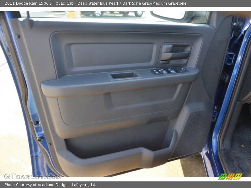 Deep Water Blue Pearl / Dark Slate Gray/Medium Graystone 2011 Dodge Ram 1500 ST Quad Cab