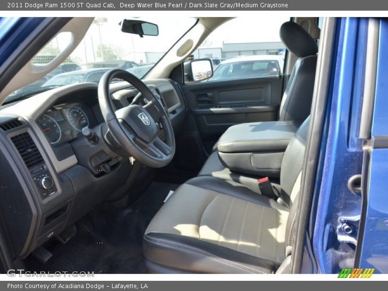 Deep Water Blue Pearl / Dark Slate Gray/Medium Graystone 2011 Dodge Ram 1500 ST Quad Cab