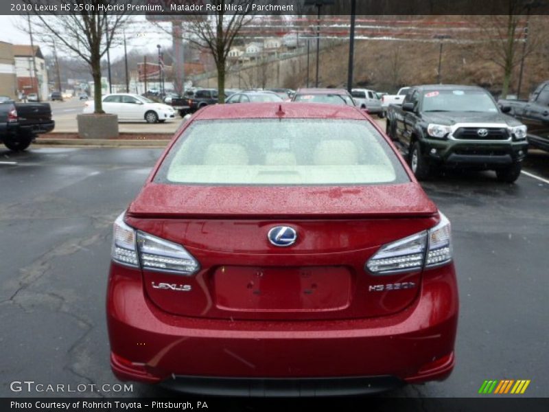 Matador Red Mica / Parchment 2010 Lexus HS 250h Hybrid Premium
