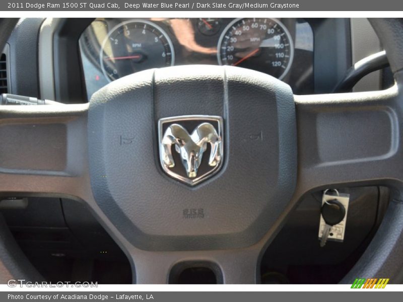 Deep Water Blue Pearl / Dark Slate Gray/Medium Graystone 2011 Dodge Ram 1500 ST Quad Cab