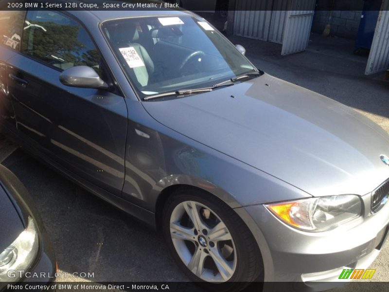 Space Grey Metallic / Black 2009 BMW 1 Series 128i Coupe