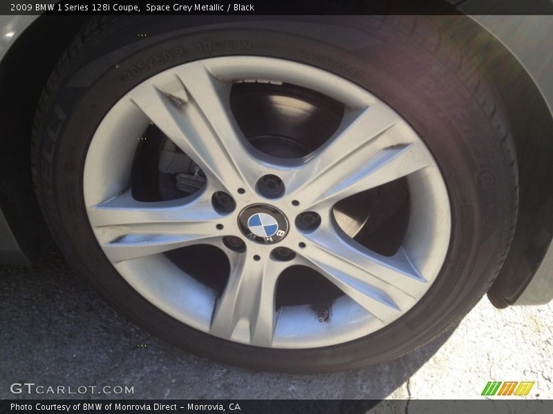 Space Grey Metallic / Black 2009 BMW 1 Series 128i Coupe