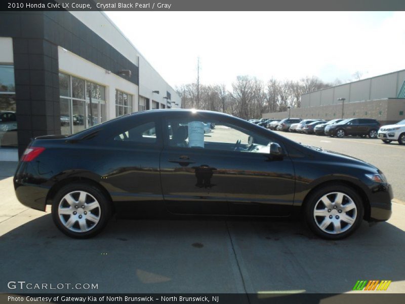 Crystal Black Pearl / Gray 2010 Honda Civic LX Coupe