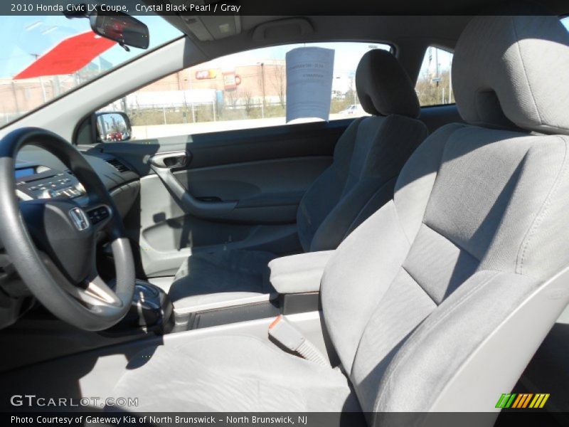 Crystal Black Pearl / Gray 2010 Honda Civic LX Coupe