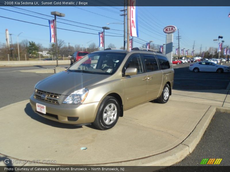 Sunset Gold Metallic / Beige 2008 Kia Sedona LX
