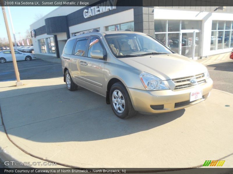 Sunset Gold Metallic / Beige 2008 Kia Sedona LX
