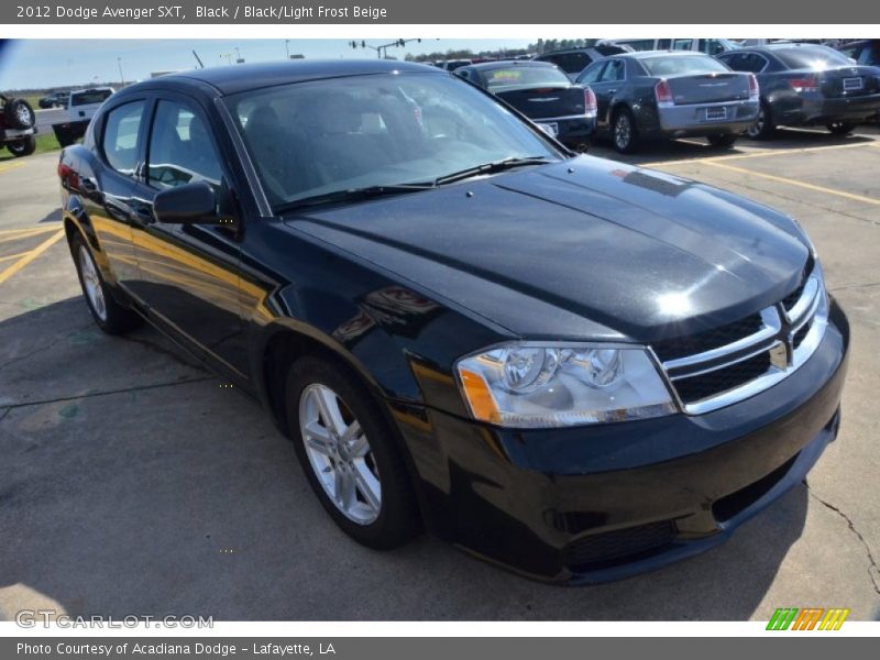 Black / Black/Light Frost Beige 2012 Dodge Avenger SXT