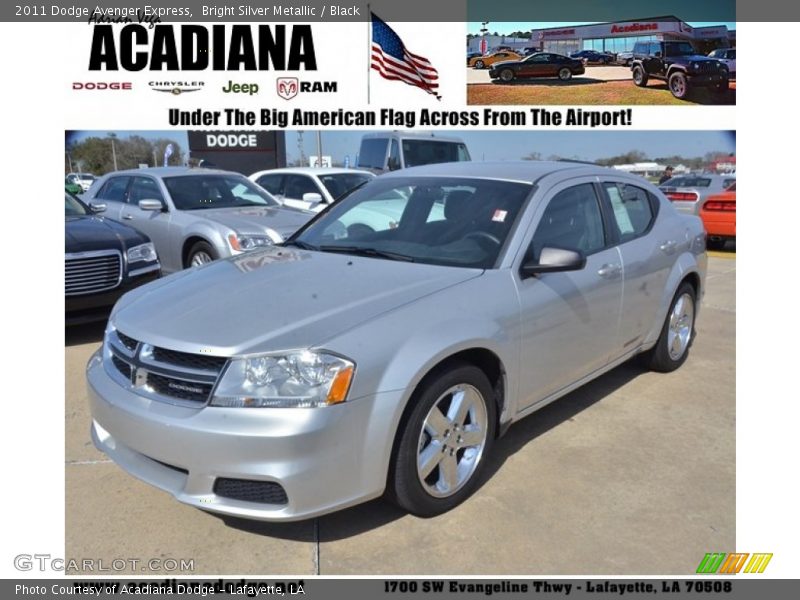 Bright Silver Metallic / Black 2011 Dodge Avenger Express