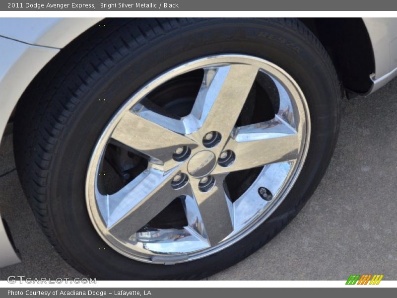 Bright Silver Metallic / Black 2011 Dodge Avenger Express