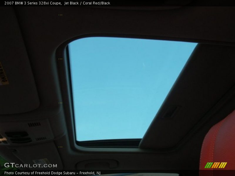 Jet Black / Coral Red/Black 2007 BMW 3 Series 328xi Coupe