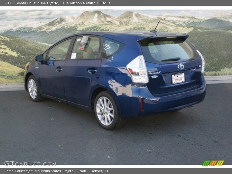 Blue Ribbon Metallic / Bisque 2013 Toyota Prius v Five Hybrid