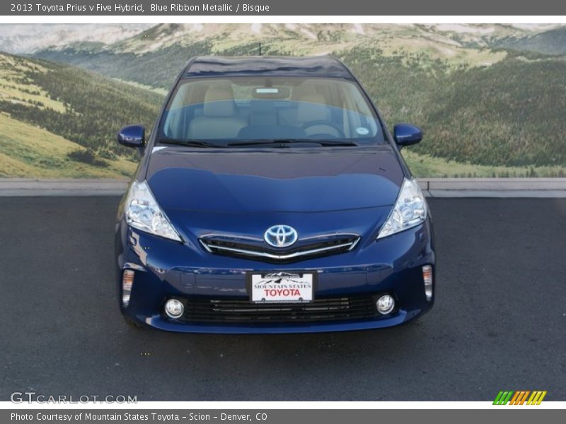 Blue Ribbon Metallic / Bisque 2013 Toyota Prius v Five Hybrid