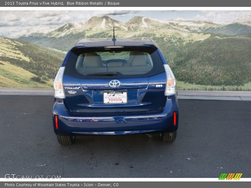 Blue Ribbon Metallic / Bisque 2013 Toyota Prius v Five Hybrid