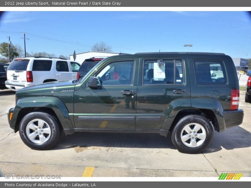 Natural Green Pearl / Dark Slate Gray 2012 Jeep Liberty Sport