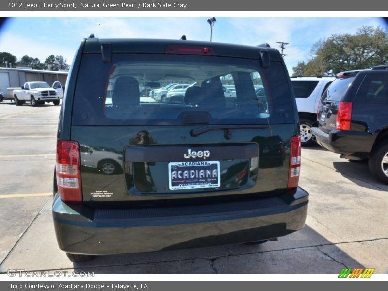 Natural Green Pearl / Dark Slate Gray 2012 Jeep Liberty Sport