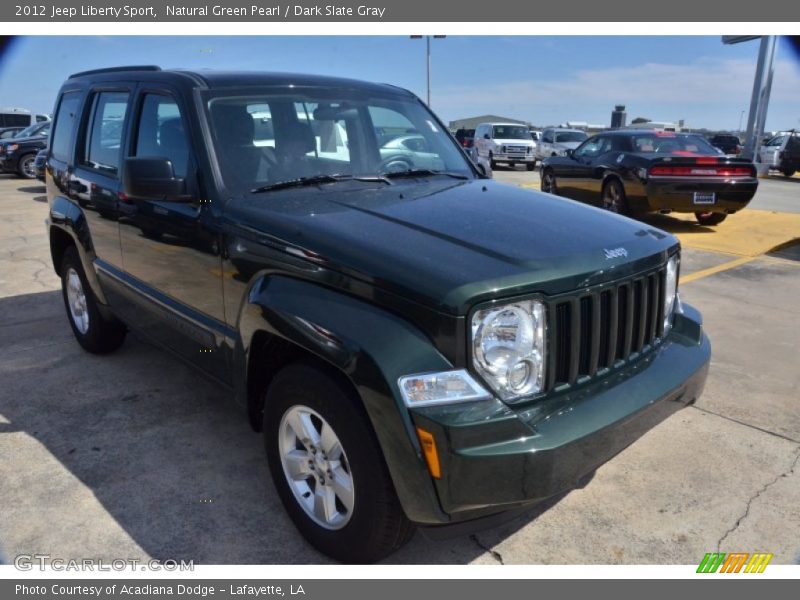 Natural Green Pearl / Dark Slate Gray 2012 Jeep Liberty Sport