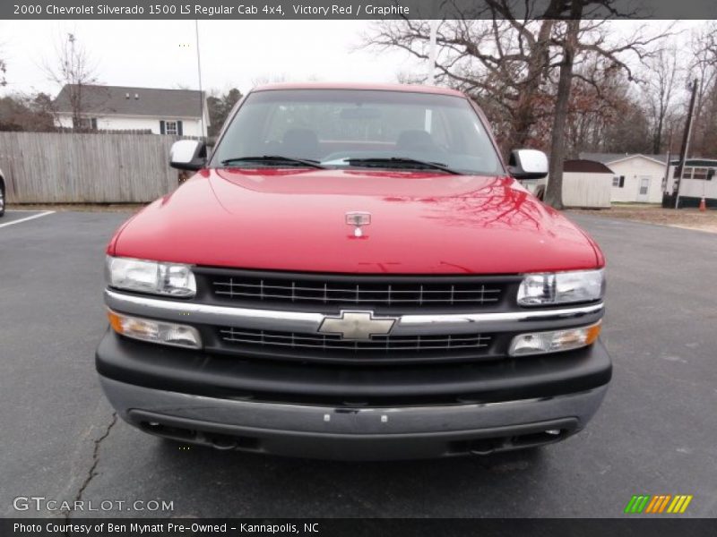 Victory Red / Graphite 2000 Chevrolet Silverado 1500 LS Regular Cab 4x4
