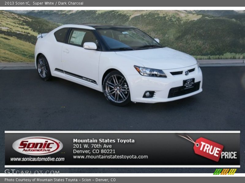 Super White / Dark Charcoal 2013 Scion tC