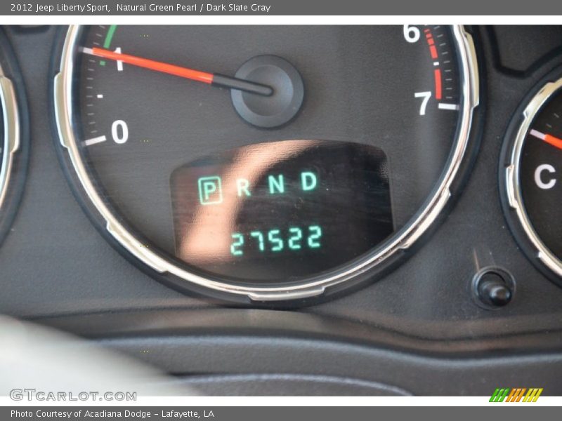 Natural Green Pearl / Dark Slate Gray 2012 Jeep Liberty Sport