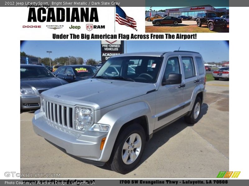 Bright Silver Metallic / Dark Slate Gray 2012 Jeep Liberty Sport