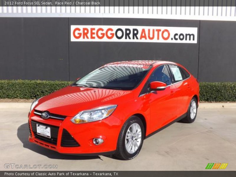 Race Red / Charcoal Black 2012 Ford Focus SEL Sedan