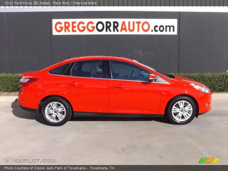 Race Red / Charcoal Black 2012 Ford Focus SEL Sedan