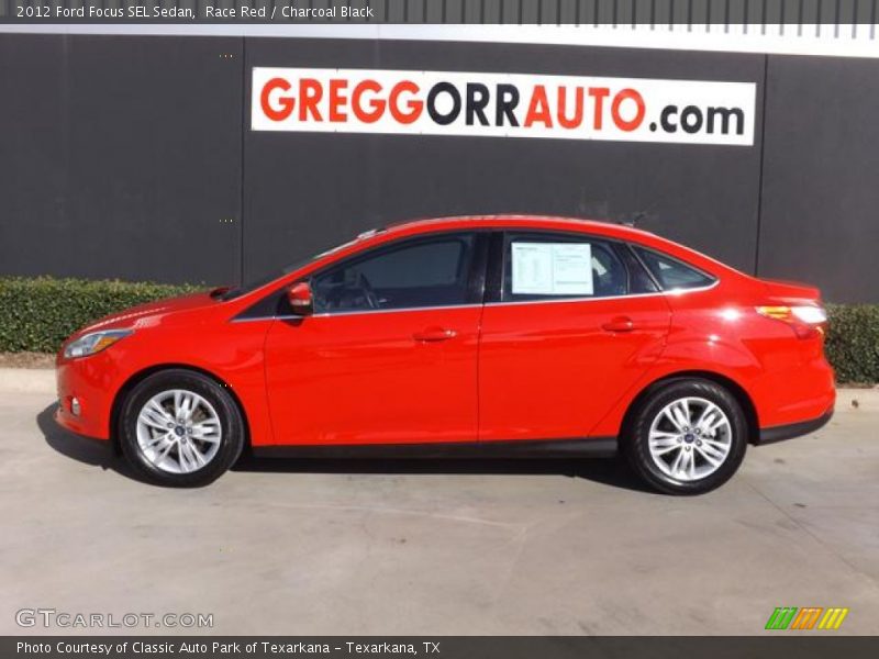 Race Red / Charcoal Black 2012 Ford Focus SEL Sedan