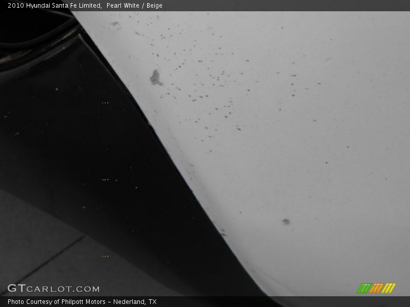 Pearl White / Beige 2010 Hyundai Santa Fe Limited