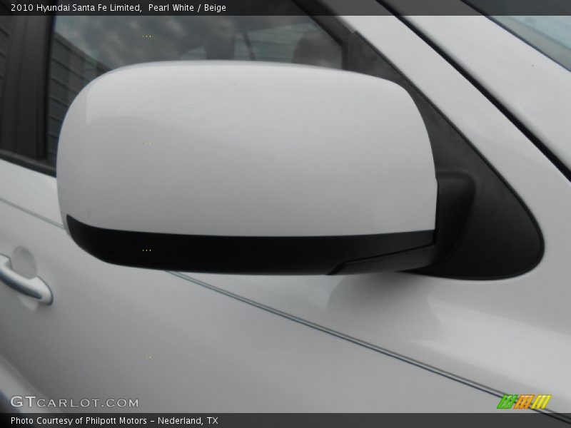 Pearl White / Beige 2010 Hyundai Santa Fe Limited