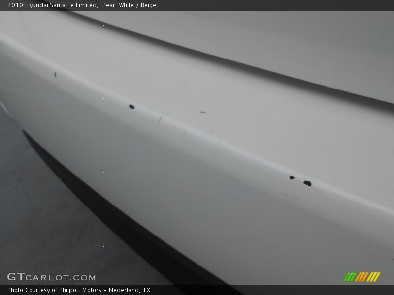 Pearl White / Beige 2010 Hyundai Santa Fe Limited