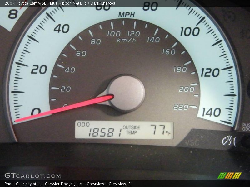Blue Ribbon Metallic / Dark Charcoal 2007 Toyota Camry SE