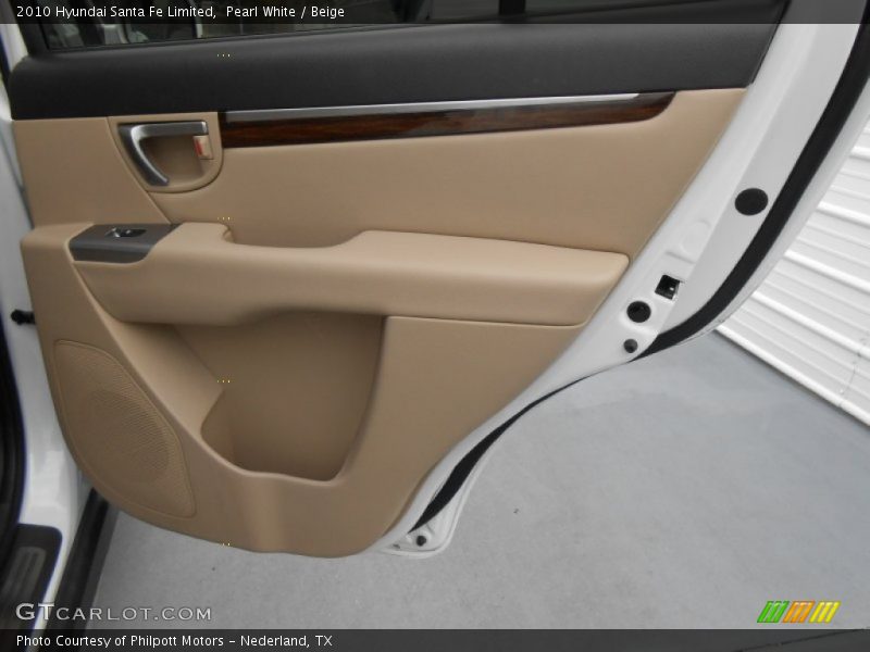 Pearl White / Beige 2010 Hyundai Santa Fe Limited