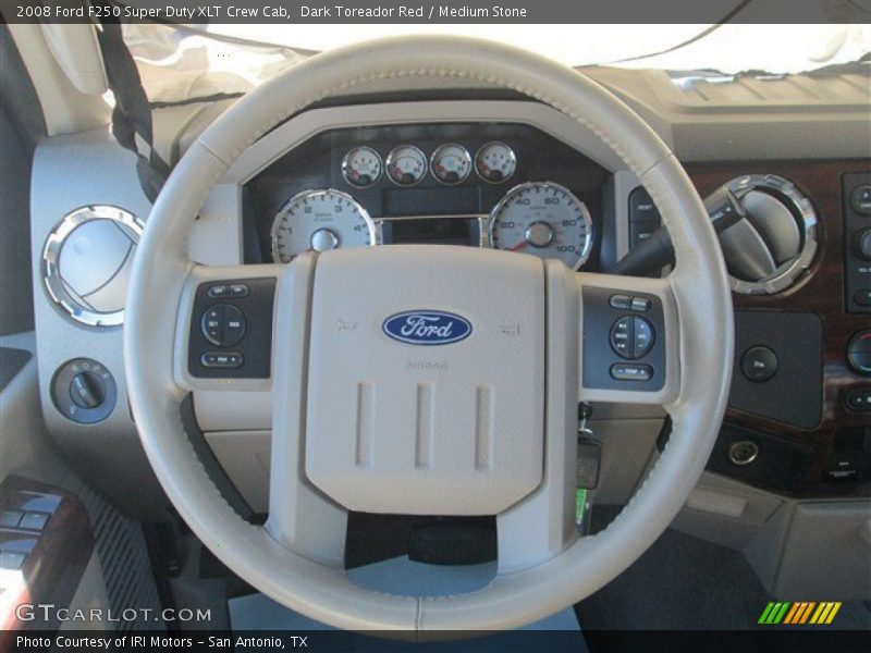 Dark Toreador Red / Medium Stone 2008 Ford F250 Super Duty XLT Crew Cab