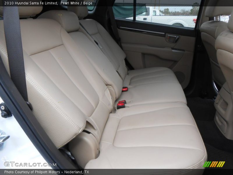 Pearl White / Beige 2010 Hyundai Santa Fe Limited