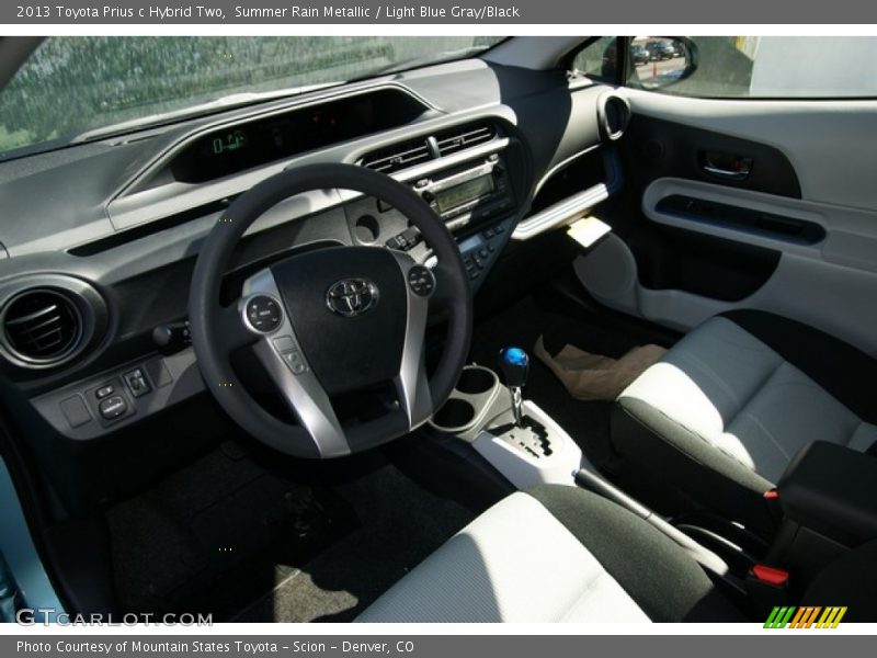Summer Rain Metallic / Light Blue Gray/Black 2013 Toyota Prius c Hybrid Two