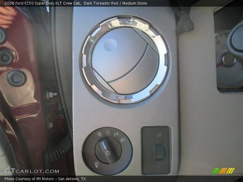 Dark Toreador Red / Medium Stone 2008 Ford F250 Super Duty XLT Crew Cab
