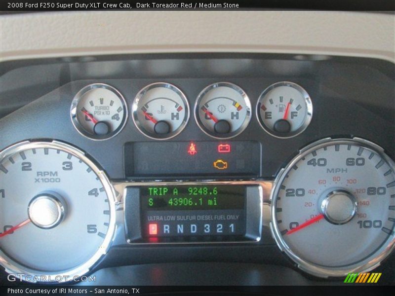 Dark Toreador Red / Medium Stone 2008 Ford F250 Super Duty XLT Crew Cab