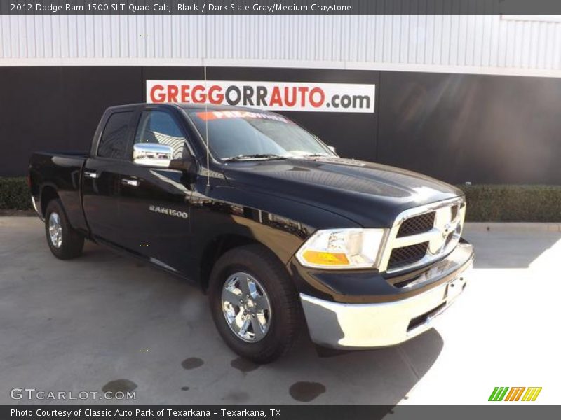 Black / Dark Slate Gray/Medium Graystone 2012 Dodge Ram 1500 SLT Quad Cab