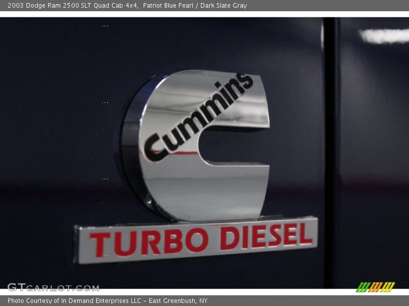 Patriot Blue Pearl / Dark Slate Gray 2003 Dodge Ram 2500 SLT Quad Cab 4x4