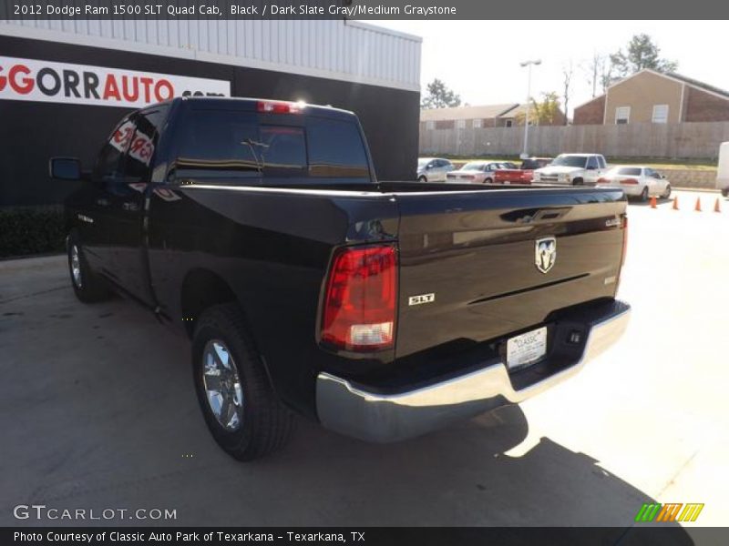 Black / Dark Slate Gray/Medium Graystone 2012 Dodge Ram 1500 SLT Quad Cab