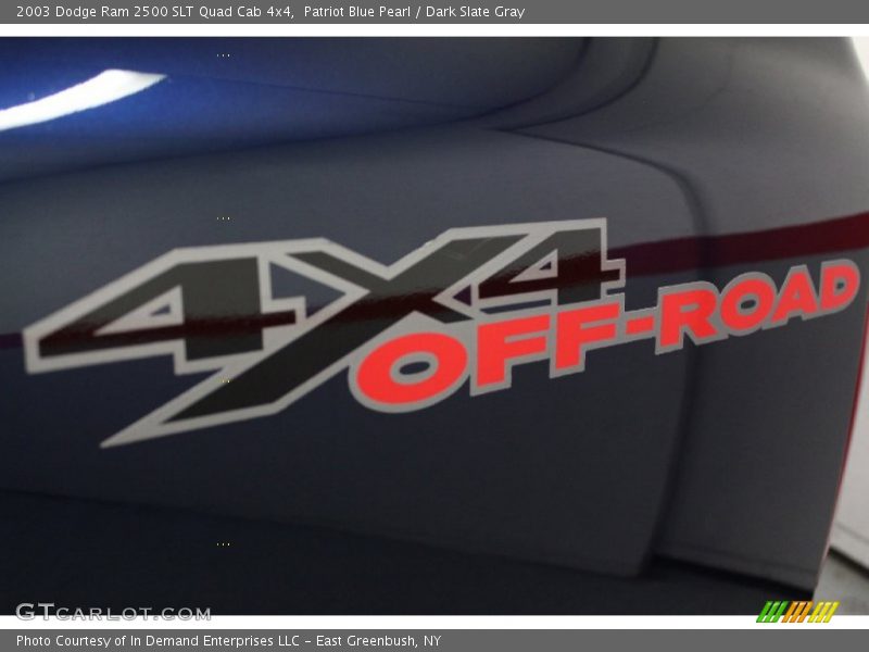 Patriot Blue Pearl / Dark Slate Gray 2003 Dodge Ram 2500 SLT Quad Cab 4x4