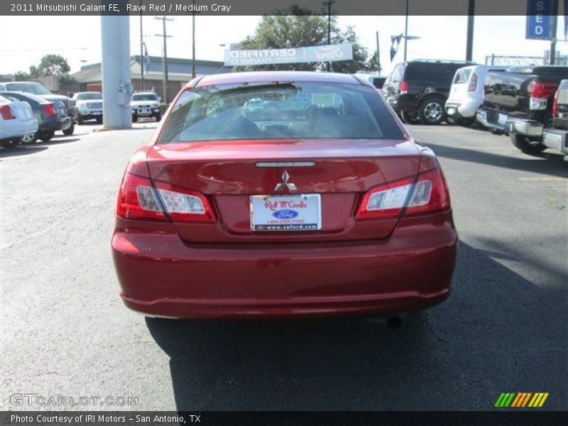 Rave Red / Medium Gray 2011 Mitsubishi Galant FE